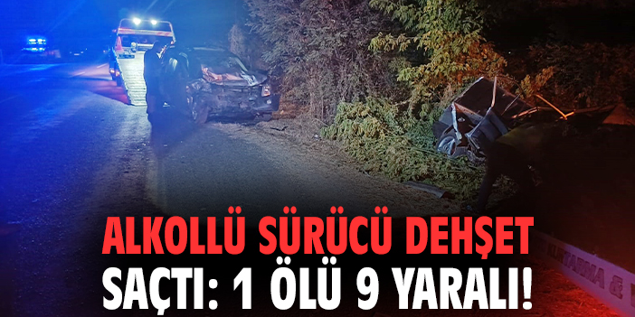 Alkollü sürücü dehşet saçtı: 1 ölü 9 yaralı!