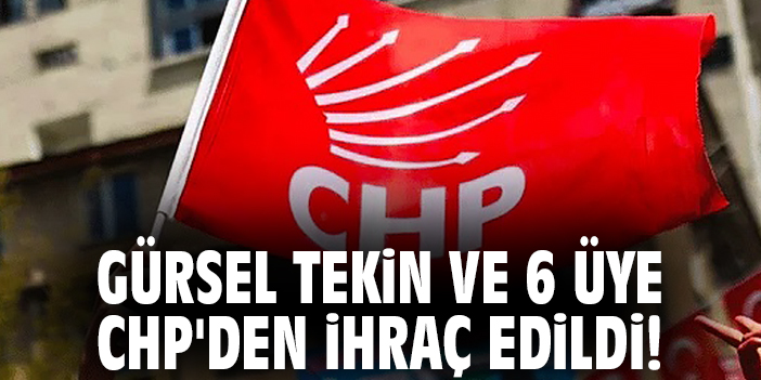 Gürsel Tekin ve 6 üye CHP'den ihraç edildi!