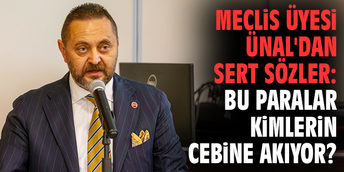 Meclis üyesi Ünal'dan sert sözler: Bu paralar kimlerin cebine akıyor?