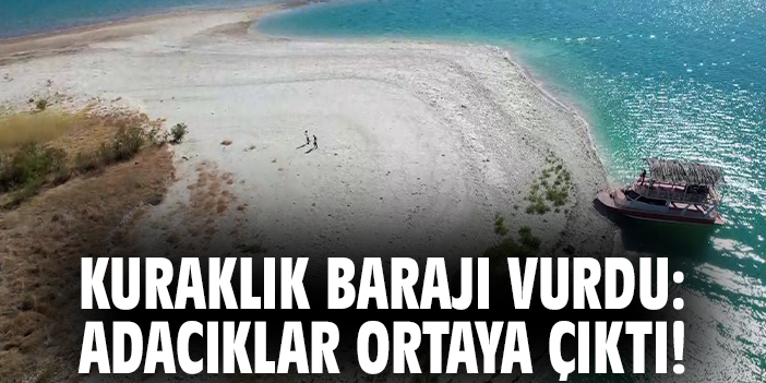 Kuraklık barajı vurdu: Adacıklar ortaya çıktı!