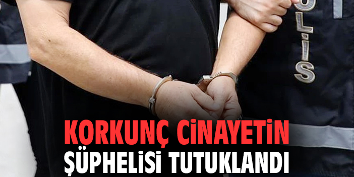 Korkunç cinayetin şüphelisi tutuklandı