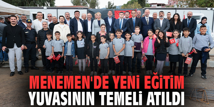 Menemen'de yeni eğitim yuvasının temeli atıldı
