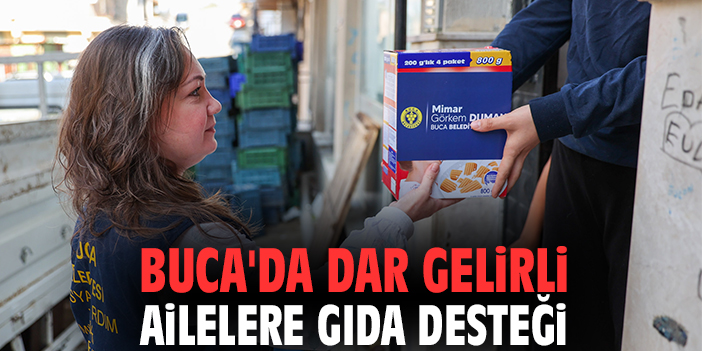 Buca'da dar gelirli ailelere gıda desteği