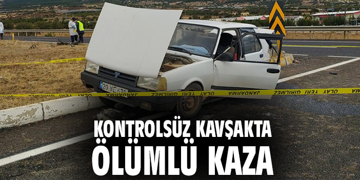 Kontrolsüz kavşakta ölümlü kaza