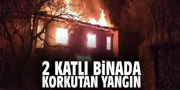 2 katlı binada korkutan yangın