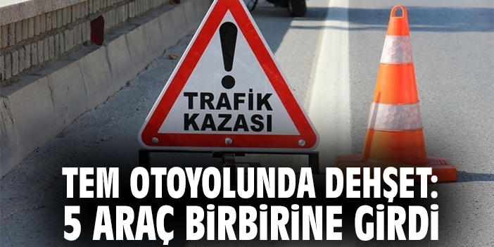 Tem otoyolunda dehşet: 5 araç birbirine girdi