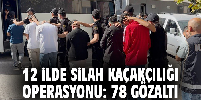 12 ilde silah kaçakçılığı operasyonu: 78 gözaltı