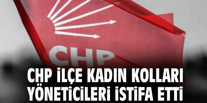 CHP İlçe Kadın Kolları yöneticileri istifa etti