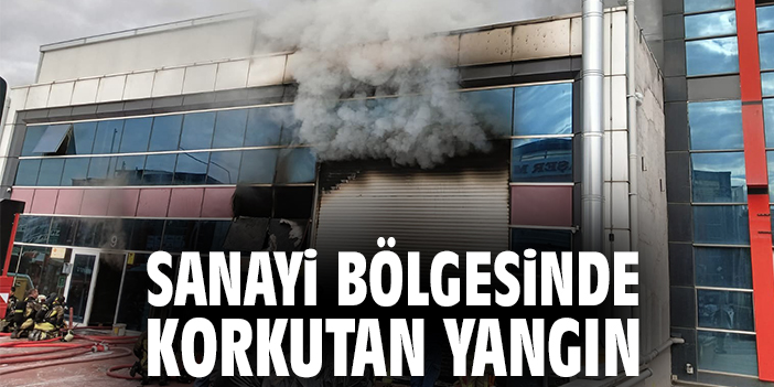 Sanayi bölgesinde korkutan yangın