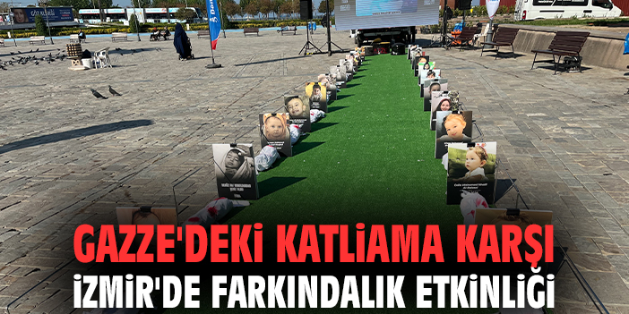 Gazze'deki katliama karşı İzmir'de farkındalık etkinliği