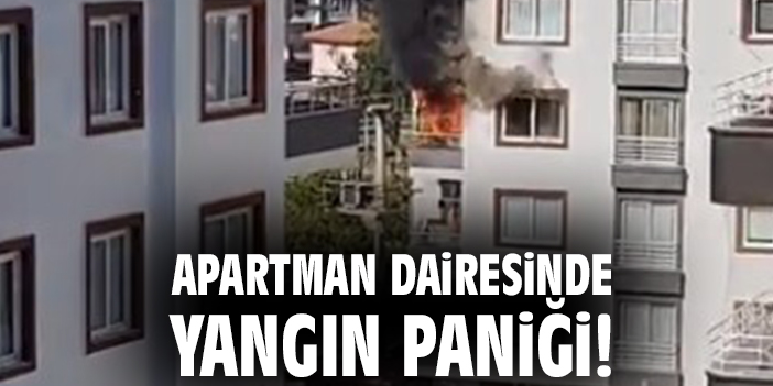 Apartman dairesinde yangın paniği!