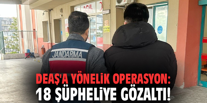 DEAŞ'a yönelik operasyon: 18 şüpheliye gözaltı!