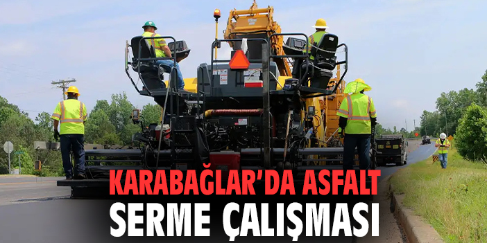 Karabağlar'da asfalt serme çalışması