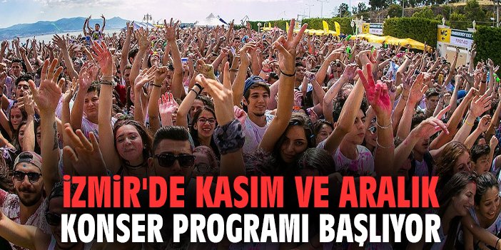 İzmir'de kasım ve aralık konser programı başlıyor