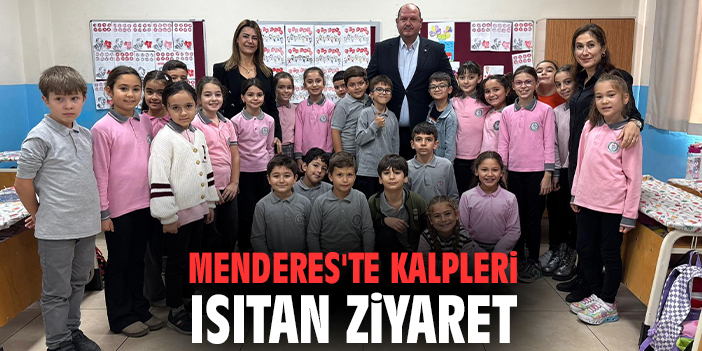 Menderes'te kalpleri ısıtan ziyaret