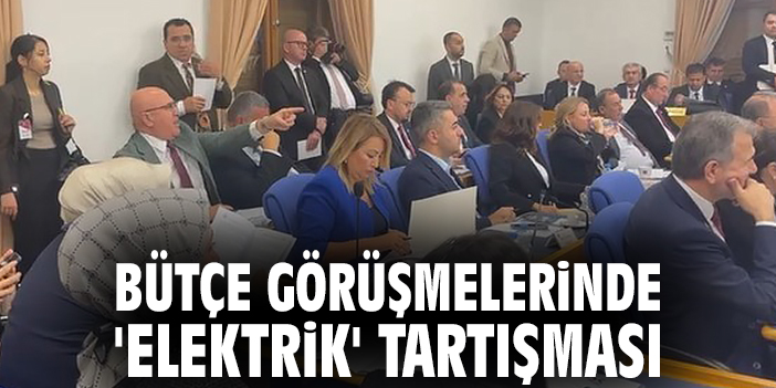 Bütçe görüşmelerinde 'elektrik' tartışması!