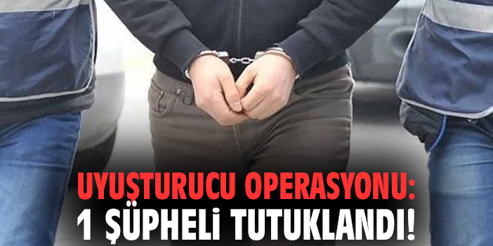 İzmir'de uyuşturucu operasyonu: 1 şüpheli tutuklandı!