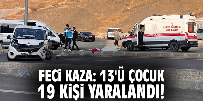 Feci kaza: 13'ü çocuk 19 kişi yaralandı!