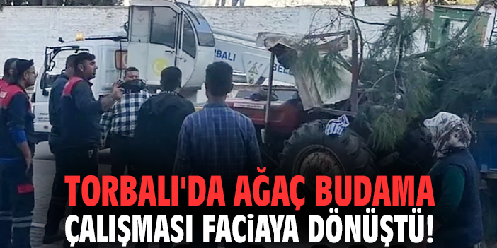 Torbalı'da ağaç budama çalışması faciaya dönüştü!