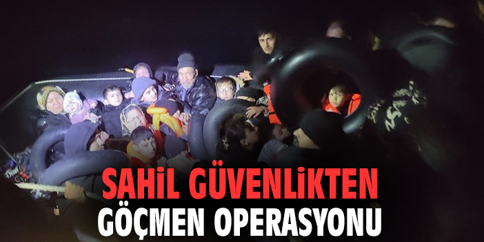 Sahil güvenlikten göçmen operasyonu
