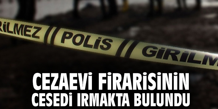 Cezaevi firarisinin cesedi ırmakta bulundu
