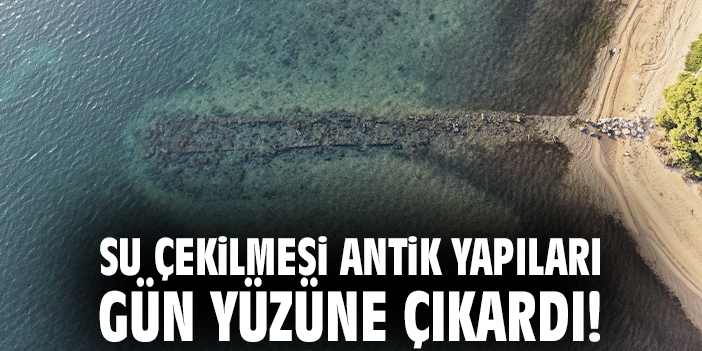 Su çekilmesi antik yapıları gün yüzüne çıkardı!