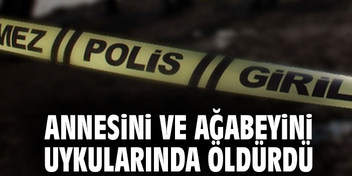 Annesini ve ağabeyini uykularında öldürdü