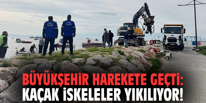İzmir Büyükşehir harekete geçti: Kaçak iskeleler yıkılıyor!