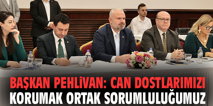 Başkan Pehlivan: Can dostlarımızı korumak ortak sorumluluğumuz