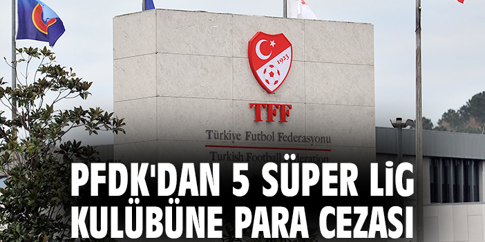 PFDK'dan 5 Süper Lig kulübüne para cezası