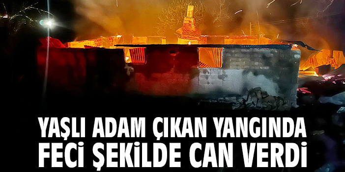 Yaşlı adam çıkan yangında feci şekilde can verdi