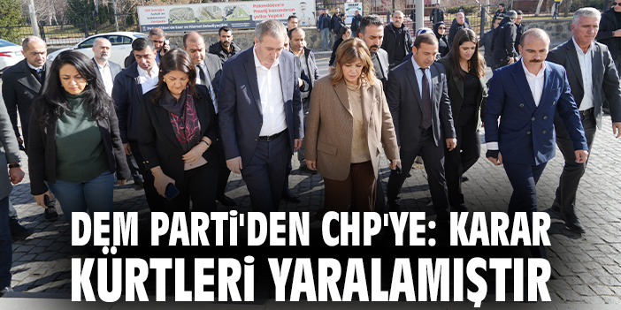 DEM Parti'den CHP'ye: Karar Kürtleri yaralamıştır