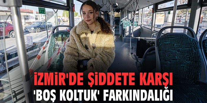 İzmir'de şiddete karşı 'boş koltuk' farkındalığı