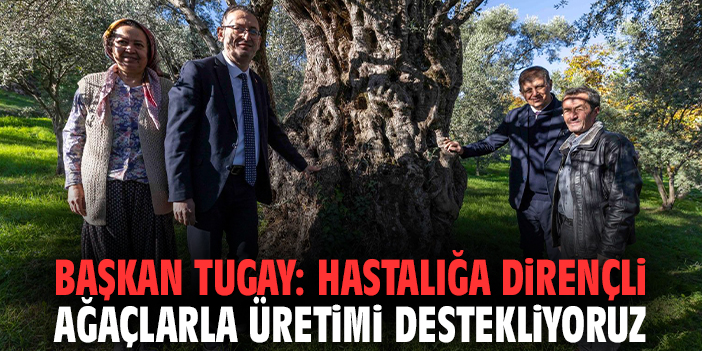 Başkan Tugay: Hastalığa dirençli ağaçlarla üretimi destekliyoruz
