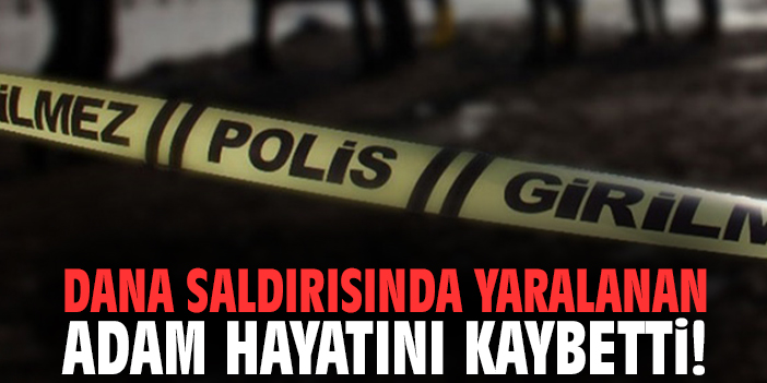 Dana saldırısında yaralanan adam hayatını kaybetti!