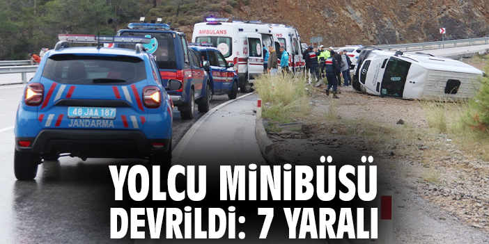Yolcu minibüsü devrildi: 7 yaralı