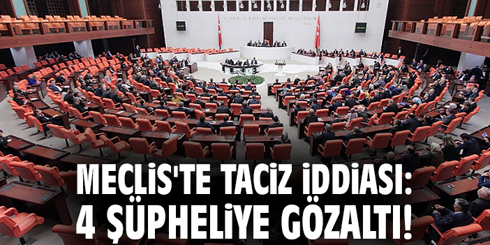 Meclis'te taciz iddiası: 4 şüpheliye gözaltı!