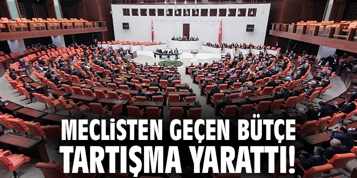 Meclisten geçen bütçe tartışma yarattı!