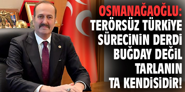Milletvekili Osmanağaoğlu: Terörsüz Türkiye sürecinin derdi buğday değil tarlanın ta kendisidir!
