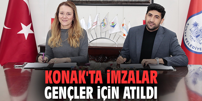 Konak'ta imzalar gençler için atıldı