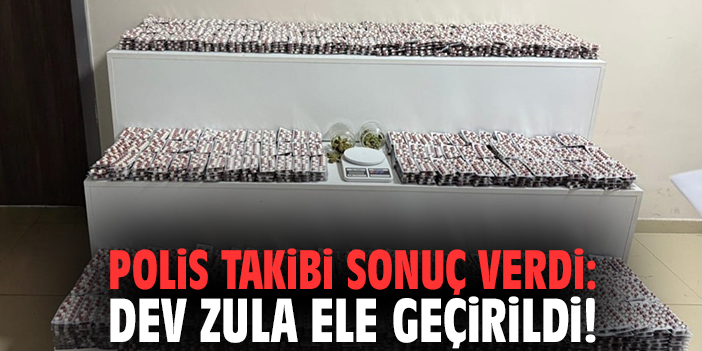 Polis takibi sonuç verdi: Dev zula ele geçirildi!