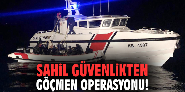 İzmir'de Sahil Güvenlikten göçmen operasyonu!