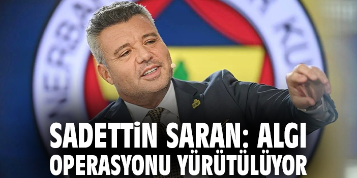 Sadettin Saran: Algı operasyonu yürütülüyor