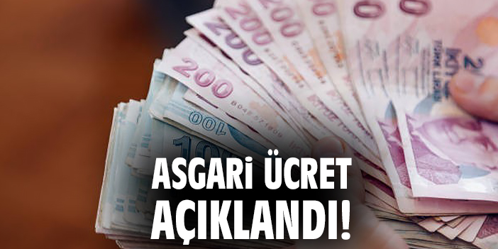 Asgari ücret açıklandı!