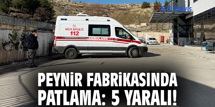 Peynir fabrikasında patlama: 5 yaralı!