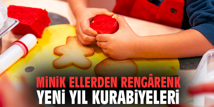 Minik ellerden rengârenk yılbaşı kurabiyeleri