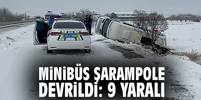 Minibüs şarampole devrildi: 9 yaralı