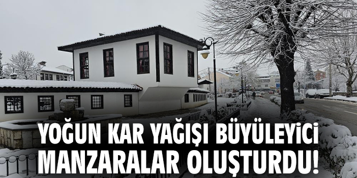 Yoğun Kar Yağışı Büyüleyici Manzaralar Oluşturdu