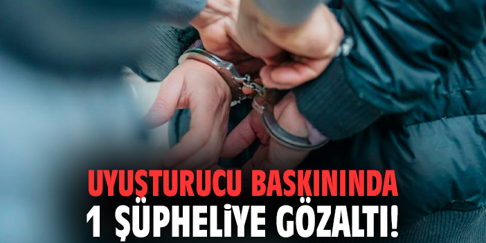 Uyuşturucu baskınında 1 şüpheliye gözaltı!