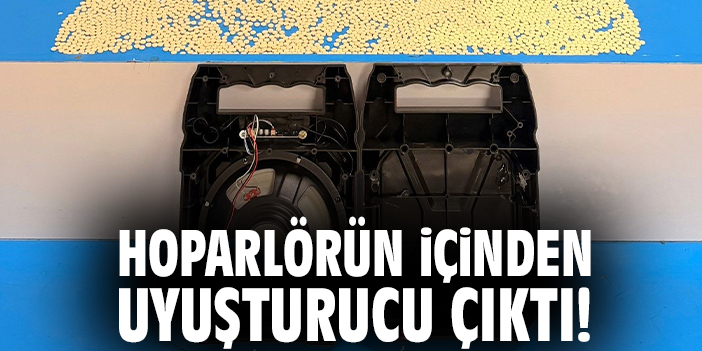 Hoparlörün içinden uyuşturucu çıktı!